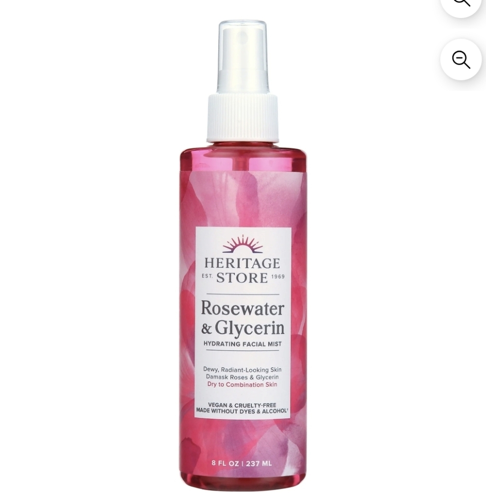 Heritage Store Rosewater & Glycerin Facial Mist NEW